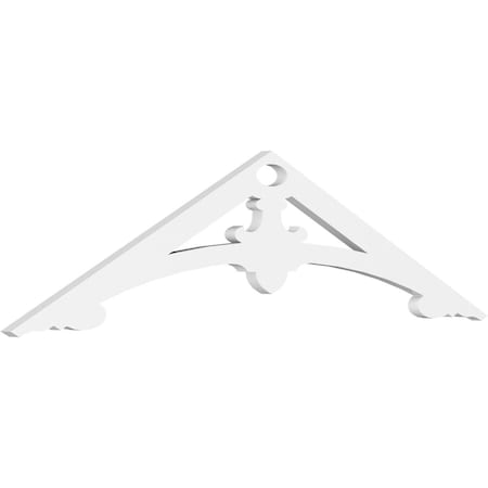 Ekena Millwork Pitch Sellek Architectural Grade PVC Gable Pediment, 48"W x 12"H x 1"P (6/12) GPP048X012X100SLK